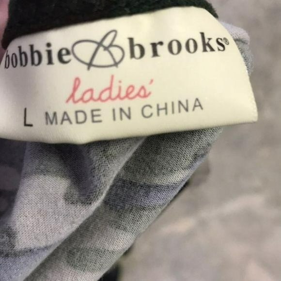 Bobbie Brooks‎ Women's Camo Fitted Midi Striped Shirt Dress Size Large - Picture 2 of 8